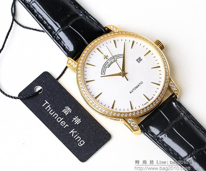 江詩丹頓 Vacheron Constantin LS精品 2018新款 進口9015機芯 小牛皮原裝蝴蝶扣 超強防水 高檔男士腕表  wssb3634